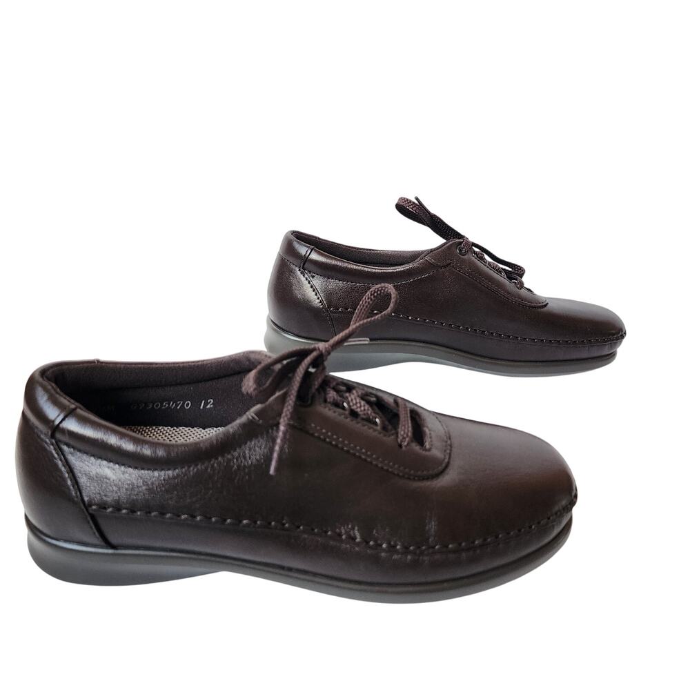 SAS Traveler Shoes Womens Size 7.5M Tripad Comfort Oxfords Brown Leather EUC